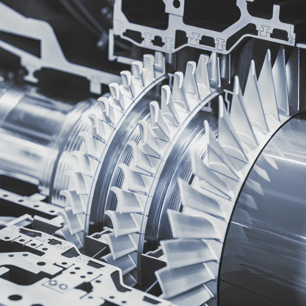 High-precision turbine blade with corrosion resistance and dimensional accuracy.