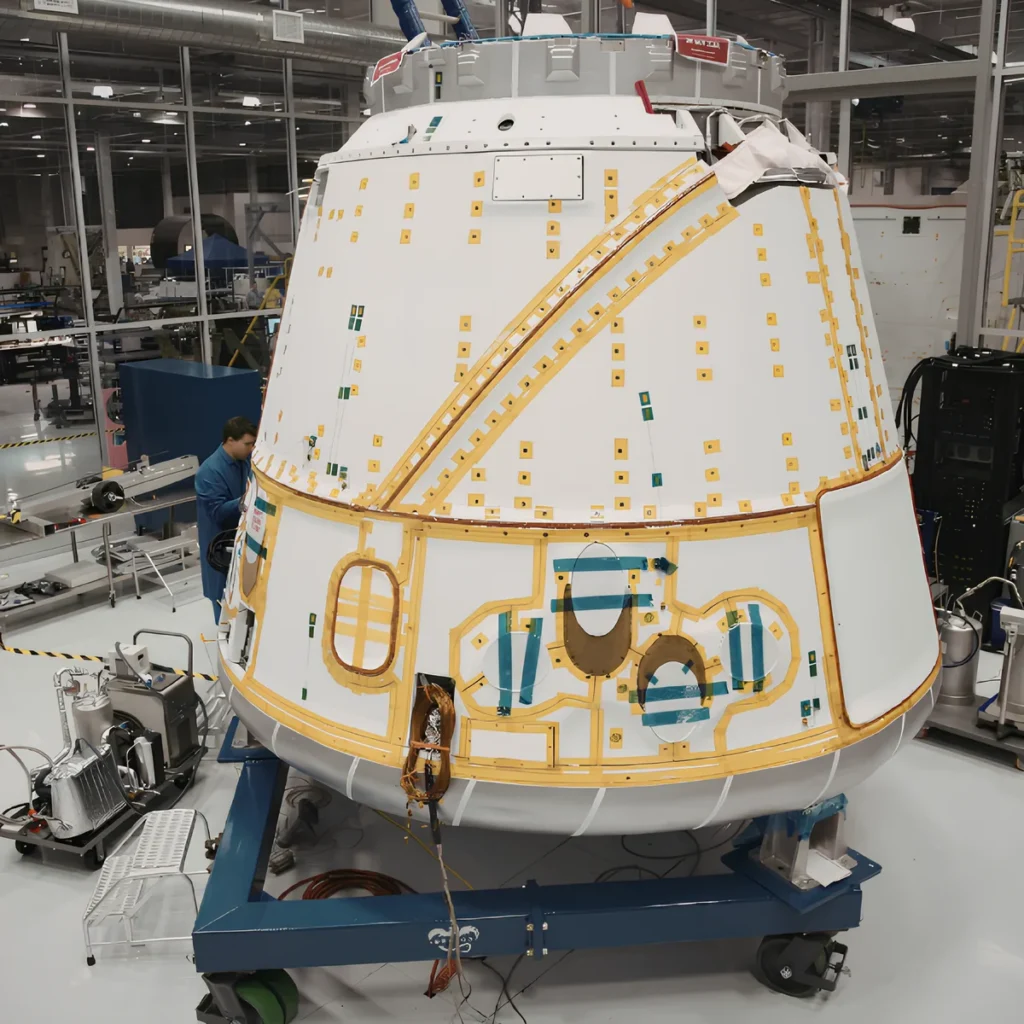 Image of precision cast components for spacecraft and aircraft assembly at Patrick Space Force Base.