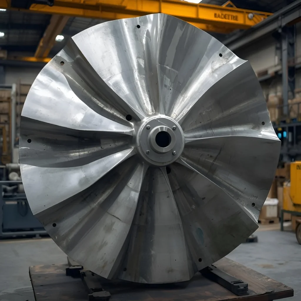 Image showing metal casting of renewable energy component.